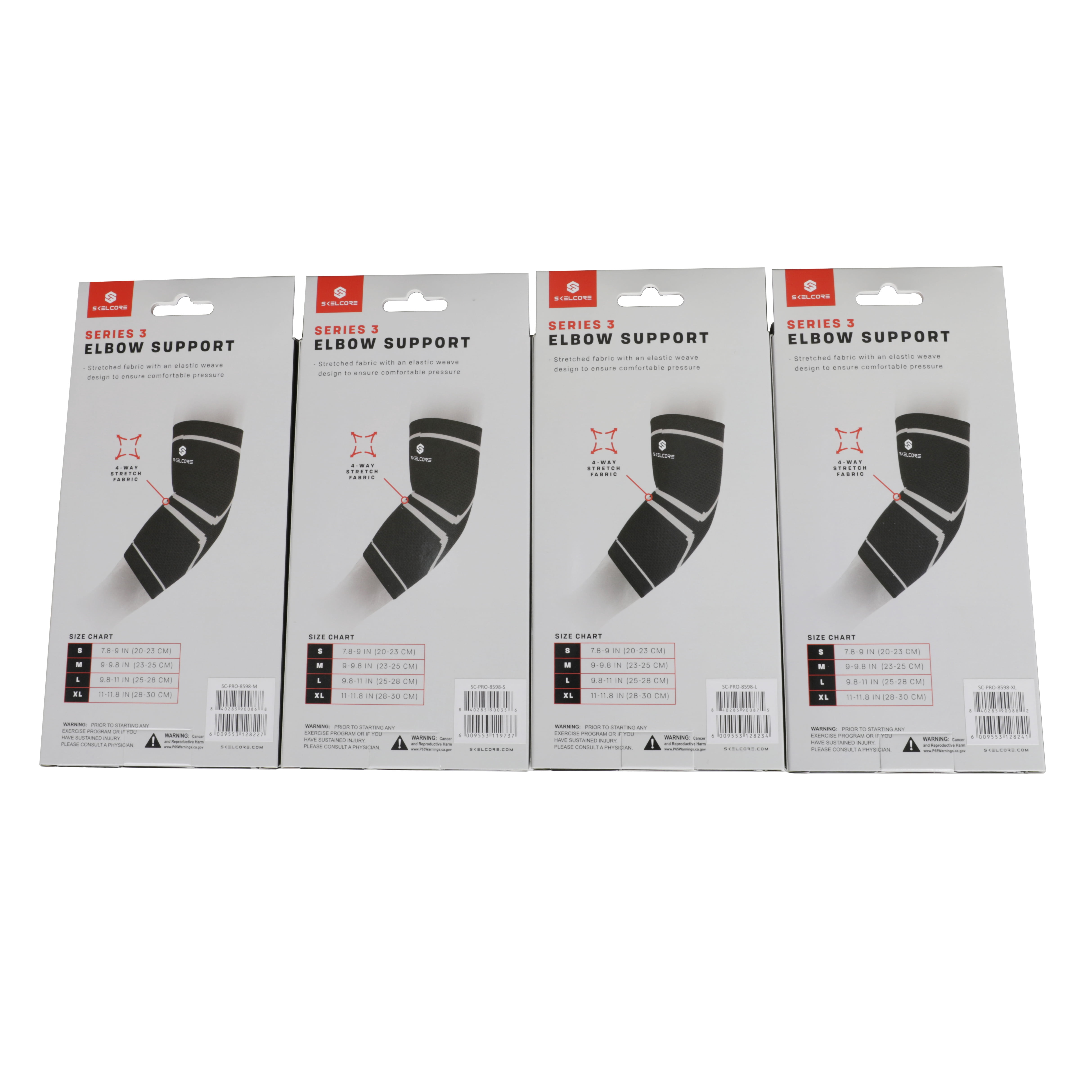 Skelcore Elbow Compression Sleeve - Arm Support Sleeves for Men and Women Forearm Pain Relief, L