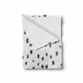 thumbnail image 2 of Grey and White Soft Flannel Fleece Blanket, Maple Leaf Silhouettes Botanical Branches Autumn Illustration, Cozy Plush for Indoor and Outdoor Use, 50" x 60", Charcoal Grey and White, by Ambesonne, 2 of 6