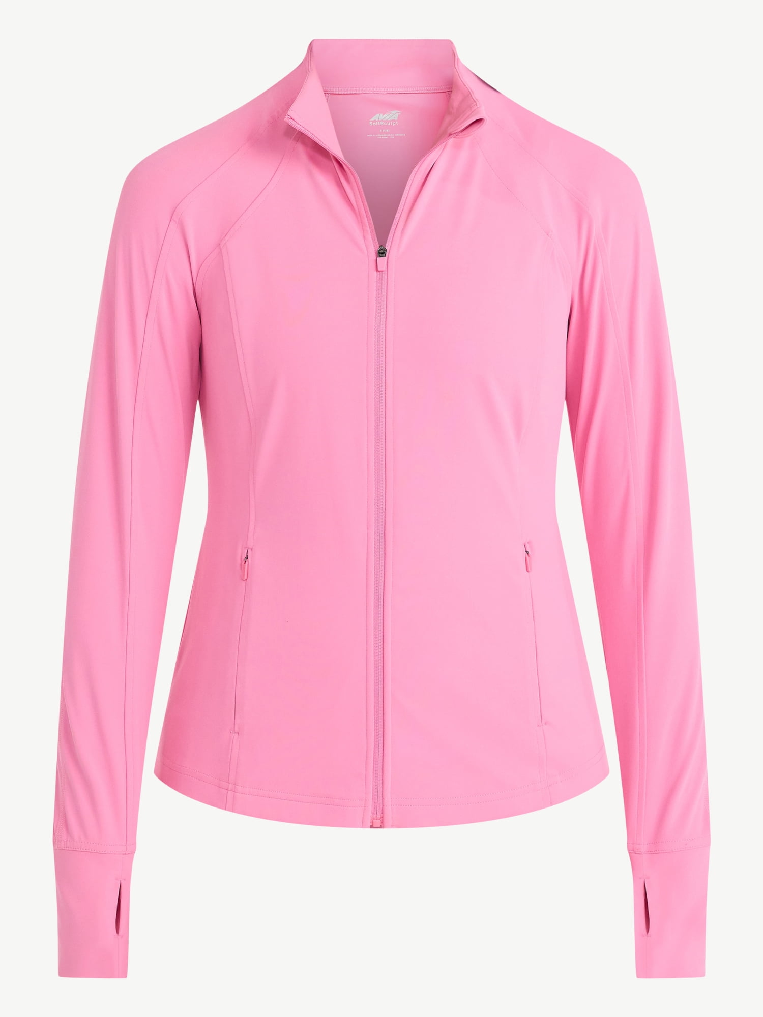 Avia Women's and Women's Plus SoftSculpt Zip Up Active Jacket, Sizes XS-4X
