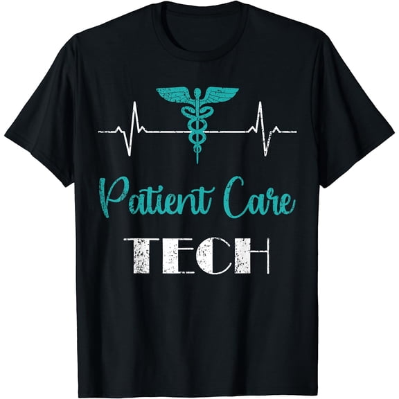 Patient Care Technician Patient Care Tech Heartbeat T-Shirt