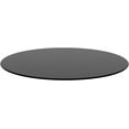 thumbnail image 1 of 30"" Inch Round Tempered Glass Table Top Black Glass 1/4"" Inch Thick Round Polished Edge, 1 of 8
