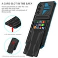 thumbnail image 5 of Allytech Galaxy A05S Rugged Case with Cards Holder, Heavy Duty Shockproof Hybrid PC TPU Back Cover Anti-Scratch Bumper Lightweight Protective Phone Case for Samsung Galaxy A05S - Blue, 5 of 9