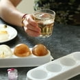 thumbnail image 2 of Bandeja redonda para cubitos de hielo de 4 cavidades, molde para hacer cubitos de hielo en forma de bola, fácil de sacar, molde para hornear pasteles de gelatina con tapa extraíble, 2 of 6