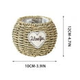 thumbnail image 3 of Woven Flower Pot Basket | Natural Straw, Handcrafted Rattan, Boho Style, 6 Inch Diameter, 3 of 7