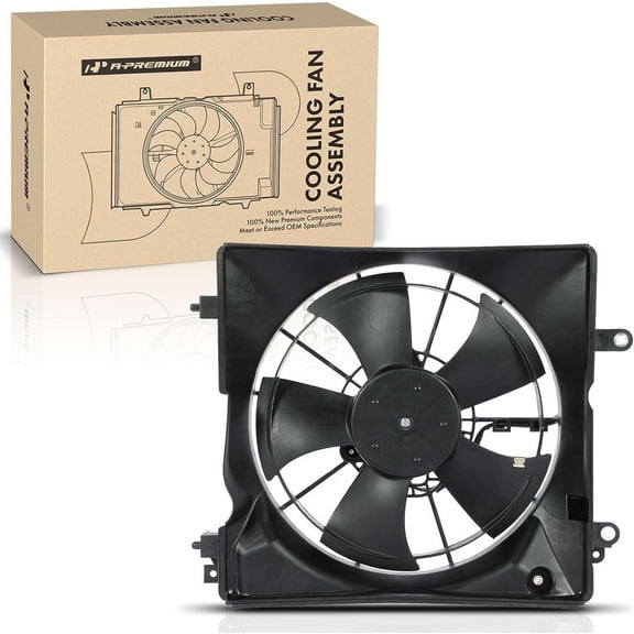 A-Premium Engine Radiator Cooling Fan Assembly Compatible with Acura ILX 2013-2015 & Honda Civic 2012-2015, 1.8L 2.4L, with Shroud, Left Driver Side