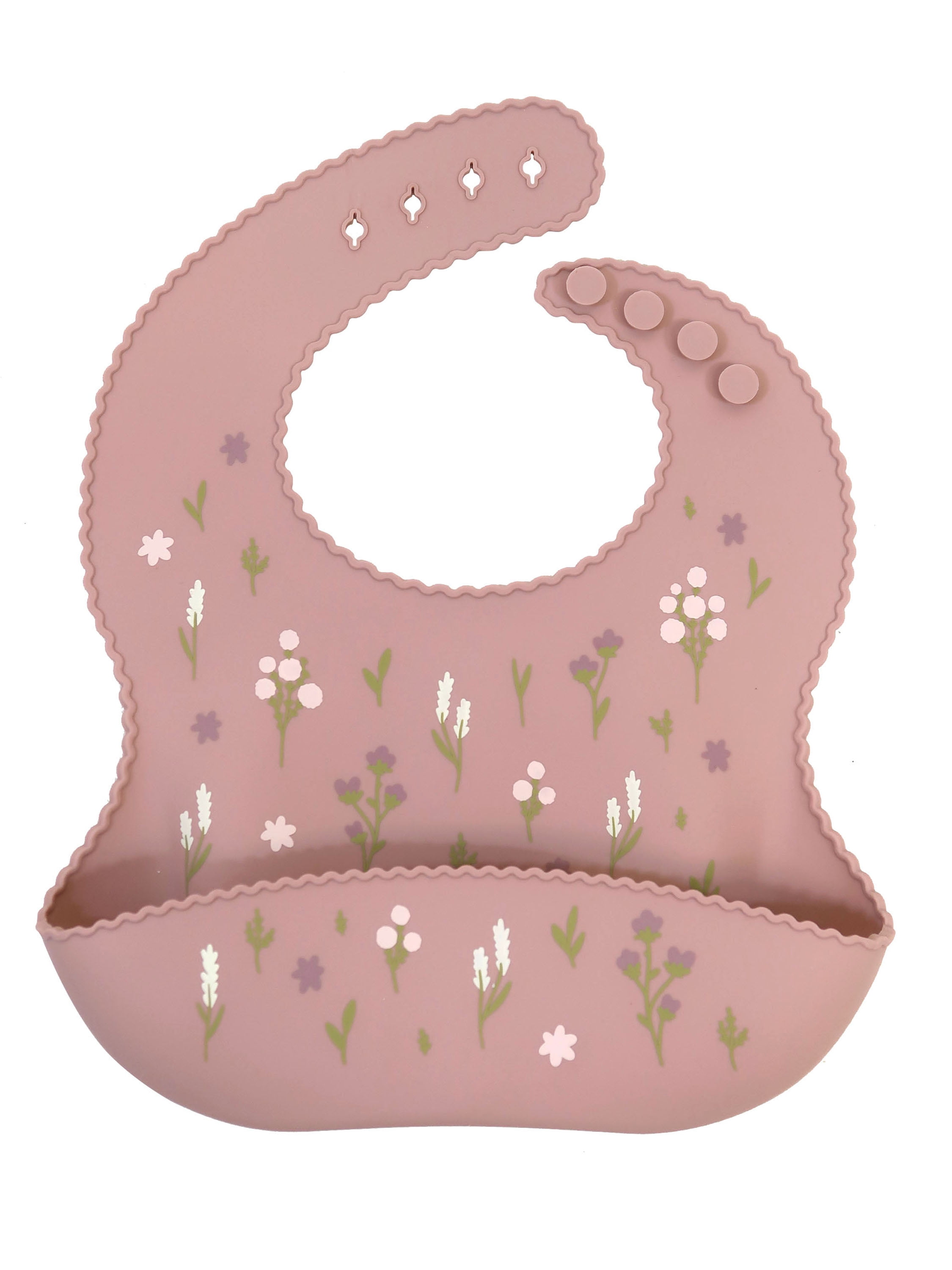 Neat Solutions Girl Scalloped Edged Infant Silicone Bib