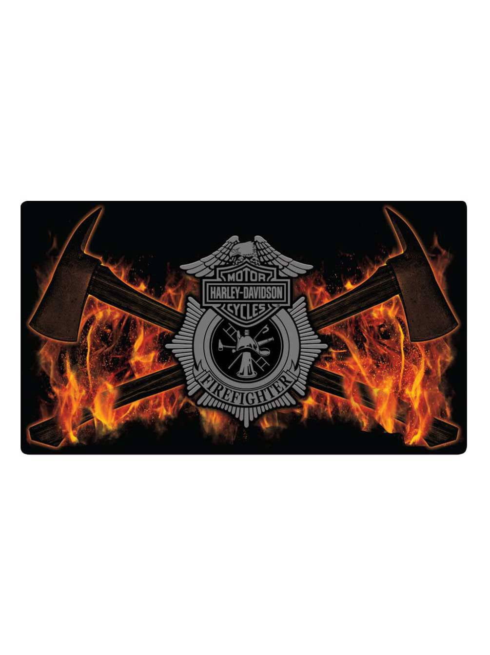 Harley-Davidson® Gauges Firefighter Embossed Tin Sign 2011221 