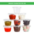 thumbnail image 2 of [100 Sets] 4 oz Small Plastic Containers With Lids, Jello Shot Cups, Disposable Portion Cups, Condiment Containers, Souffle Cups for Sauce and Dressing, 2 of 7