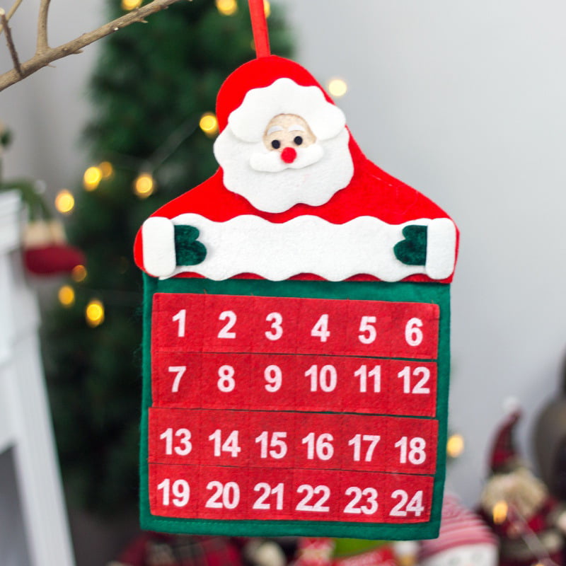 Santa Claus Calendar Christmas  Countdown Xmas Family Decors 1pcs 