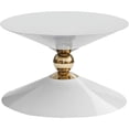 thumbnail image 1 of Meridian Furniture Malia Table Basse en Métal Blanc et Or en Forme de Sablier, 1 of 5