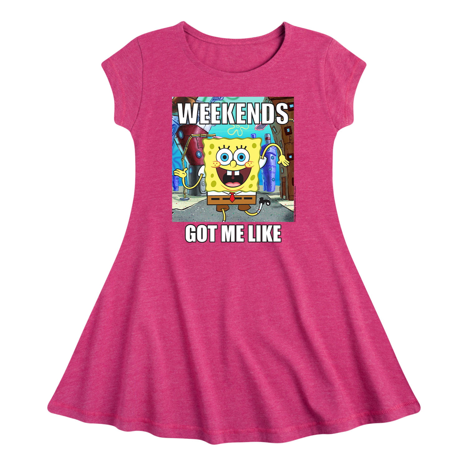 Spongebob Squarepants Boy's Weekend Vibes Got Me Like...T-Shirt 