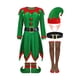 thumbnail image 1 of Inteprter Traje ligero y cómodo de Papá Noel del poliéster para el amplio del sistema completo de las mujeres Kits de decoración para fiestas verde l, 1 of 6