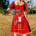thumbnail image 4 of Buddy Franklin 1000 objetivos Vestido de manga corta vestido vendaje vestidos de noche damas, 4 of 7