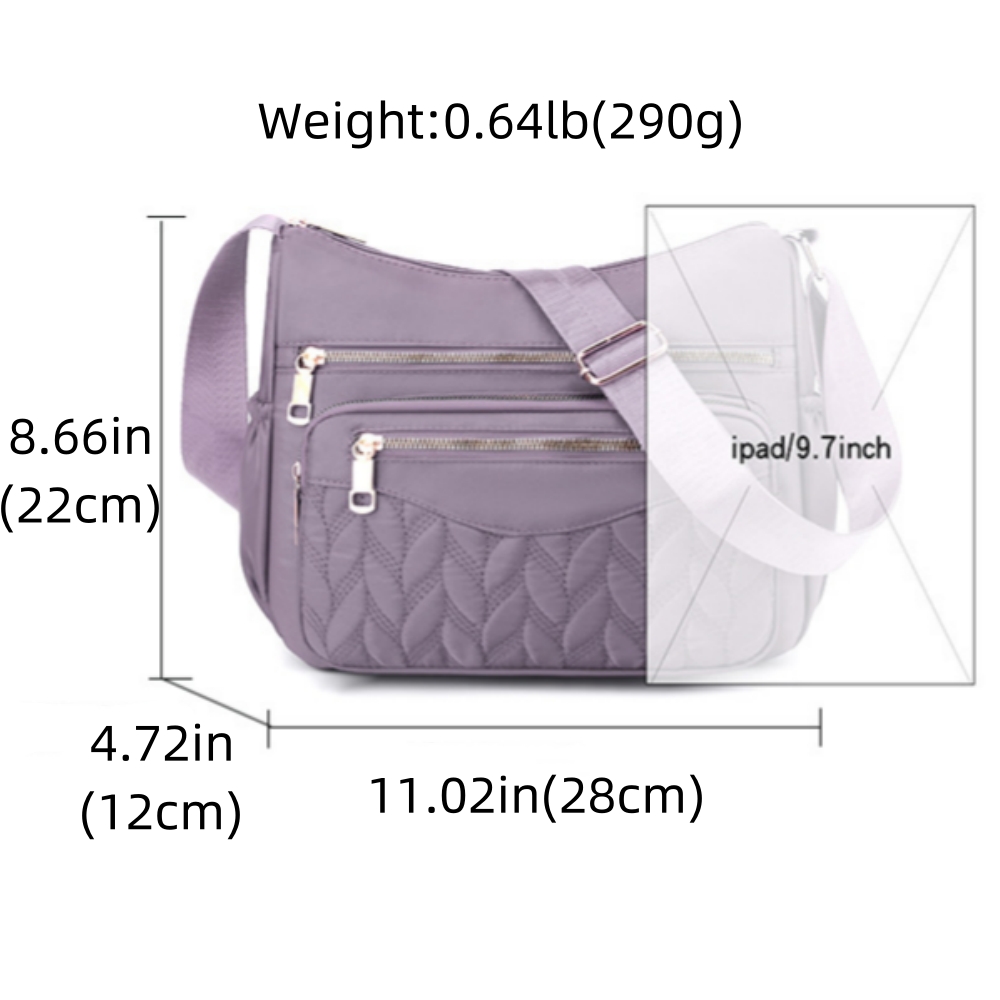 Tyethy Nylon Crossbody Bag for Women, Purple photo 8