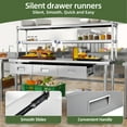 thumbnail image 2 of Uforic 72" X 24" Stainless Steel Work Table with Overshelves & Drawers Table for Home Kitchen Restaurant Garage Warehouse Outdoor, 2 of 9