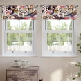 thumbnail image 2 of LALILO Kitchen Curtain Valance Ethnic Feather Boho Trendy Rod Pocket Window Curtain 52"x 18" Set of 2, 2 of 5