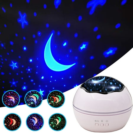 

SANWOOD Starry Projector Night Light Star Projector Starry Sea World Theme Adjustable Brightness 360 Degree Rotation Bedside Lamp for Room Bedroom Party Romantic