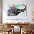 thumbnail image 3 of Elephant Stock Colorful Elephant Splash Wall Art - Horizontal Multi Panel Canvas - Living Room Wall Decor - Animal Multi Panel - Gray And Turquoise Decor - 57" x 36", 3 of 8
