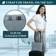 thumbnail image 3 of PAVILIA Travel Blanket Pillow, Soft Airplane Blanket 2-IN-1 Combo Set, Plane Blanket Compact Packable, Flight Essentials Car Pillow, Travelers Gift Accessories Luggage Backpack Strap, 60x43 Slate Blue, 3 of 8