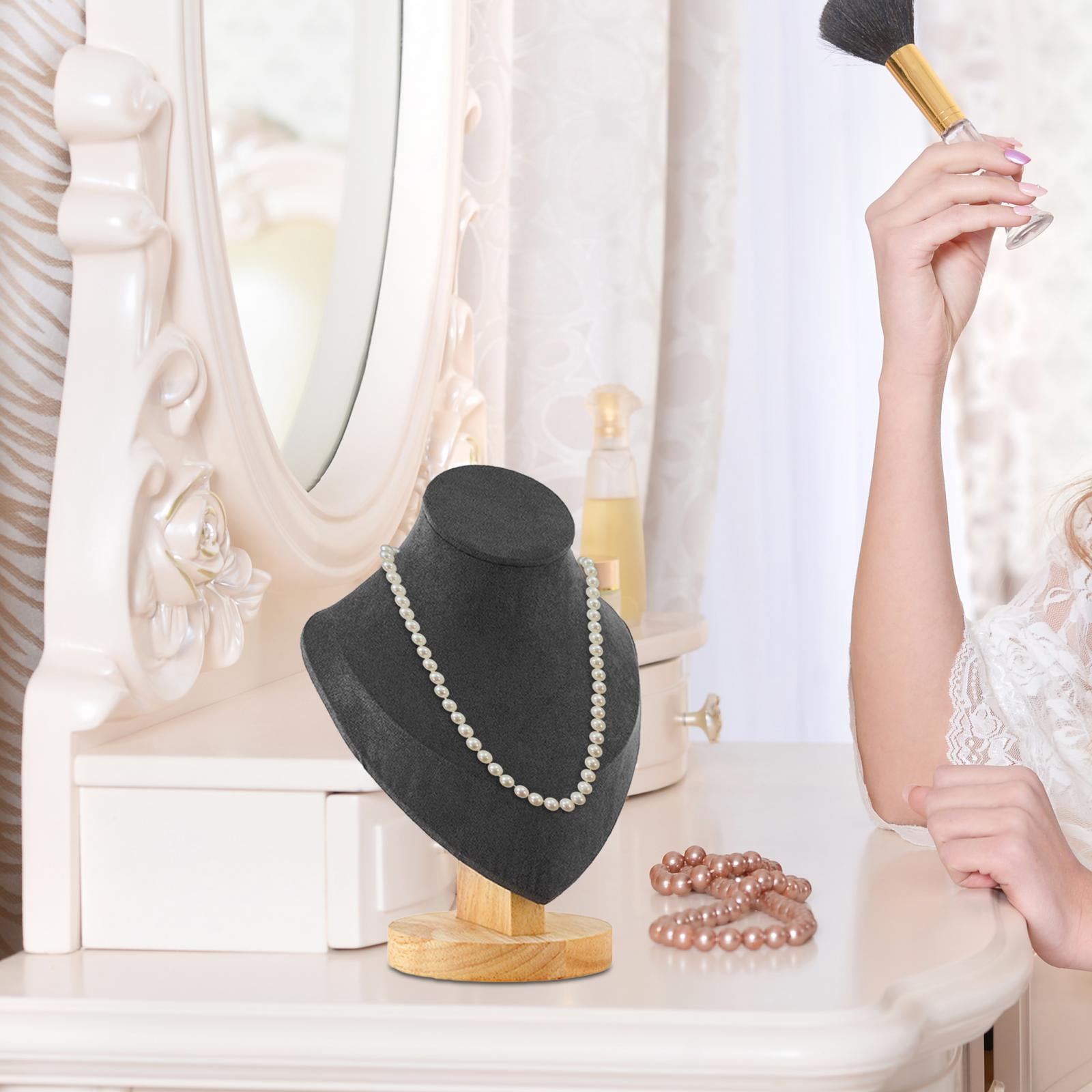 Segolike Jewelry Display Mannequin Bust Chain Bust Stand Scratchproof with Base Model Necklace Display Stand for Retail Stores Dresser 8.5x14.7x17.8cm