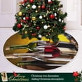 thumbnail image 6 of GZHJMY Wine Bottle Oak Barrels Christmas Tree Skirt 47.2Inch Tree Skirt for Holiday Christmas Decorations Xmas Tree Skirt Xmas Decorations, 6 of 6