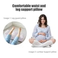 thumbnail image 4 of Almohada de apoyo para piernas de embarazo, almohada de piernas fresca para dormir, almohada de espuma de memoria ajustable en altura con funda de almohada lavable y extraíble, almohada de elevación p, 4 of 6
