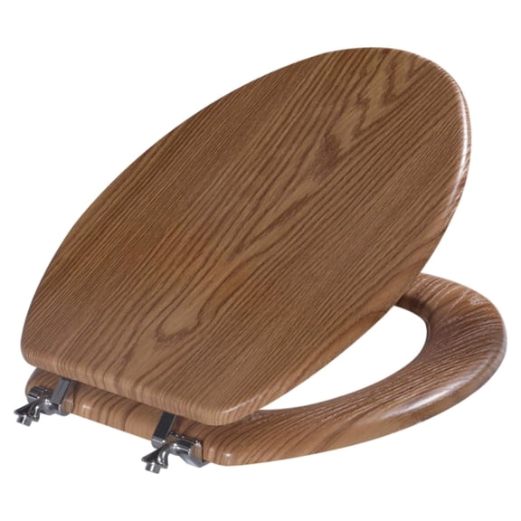 Oakbrook Collection Sheridan Elongated Oak Polypropylene Toilet Seat
