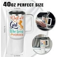 thumbnail image 7 of Horse Gifts for Women Girls, Horses Keep Me Stable Tumbler Cup 40oz, Christmas Birthday Gifts for Horse Riding Lovers, Just a Girl Who Loves Horses Gift Cup, 7 of 7
