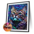 thumbnail image 3 of Cuadros Decorativos Kit de pintura de diamante de taladro redondo completo 5D Decoración de arte de gato azul para adultos JShteea Nuevos Originales, 3 of 9