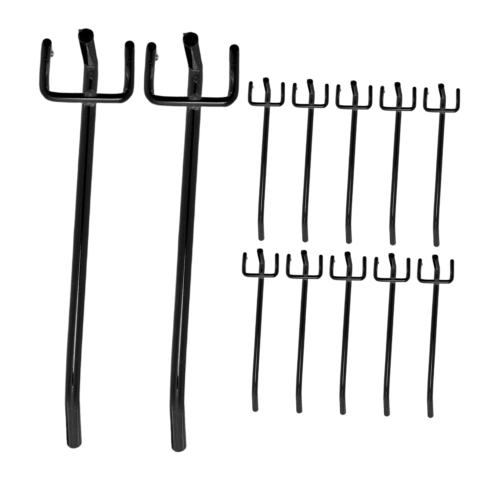 OUNONA 30Pcs Black Metal Pegboard Hooks with Sturdy Load Bearing for Home Organization