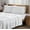 White/Black, variant on Brooklyn Loom Merrowed Edge Cotton Percale 100% Cotton Deep Pocket 4 Piece Queen Sheet Set in White and Grey, All Season, Adult Size, OEKO-TEX Certified