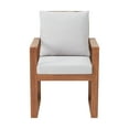 thumbnail image 3 of Weston Eucalyptus Wood Outdoor Dining Chairs with Gray Cushions/Set of 2, 3 of 7
