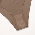 thumbnail image 5 of Scyoekwg Women'S Thong Panties Comfortable Briefs Cheeky Panties Solid Color Seamless Yoga Silk Sports Quick-drying Elastic Briefs Soft Breathable Lingerie Underpants Coffee M, 5 of 5