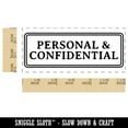 thumbnail image 2 of Personal & Confidential Double Line Border Self-Inking Rubber Stamp Ink Stamper for Business Office - Purple Ink - Small 1-1/2 Inch, 2 of 7