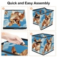 thumbnail image 4 of Corgi Foldable Clothes Storage Containers with Handle, 10.8"x10.5"x10.6", Large Capacity - Storage Cubes and Bins, 4 of 6