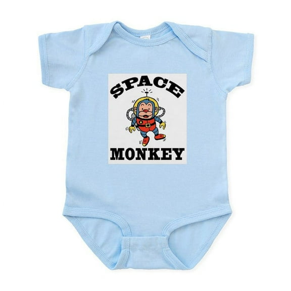 CafePress - Space Monkey Infant Creeper - Baby Light Bodysuit, Size Newborn - 24 Months