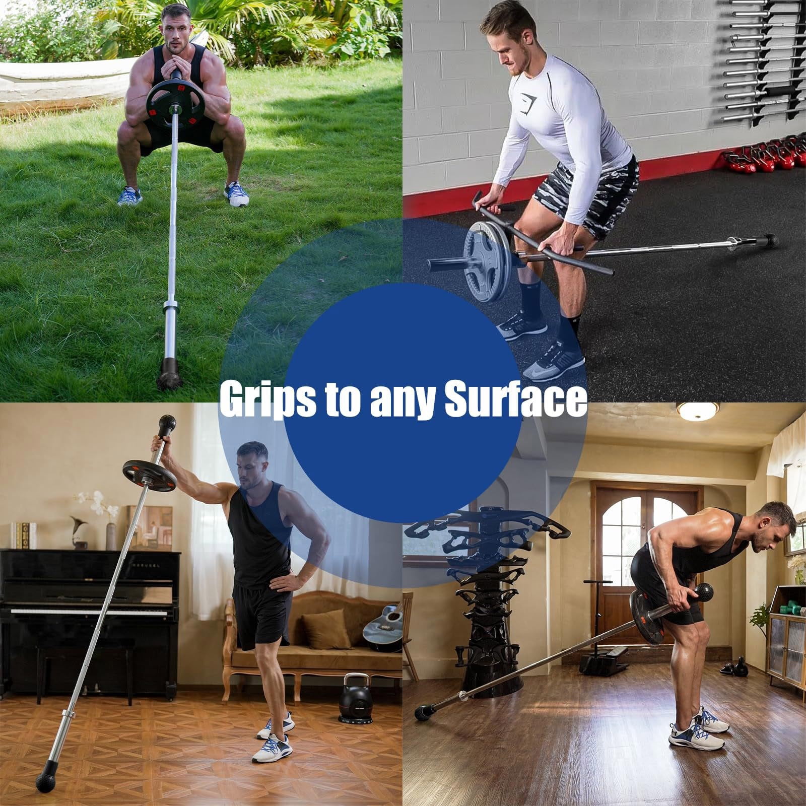 Portable Barbell Landmine Base with Anti-Slip Rubber for Home Gym & Outdoor Fitness Training
