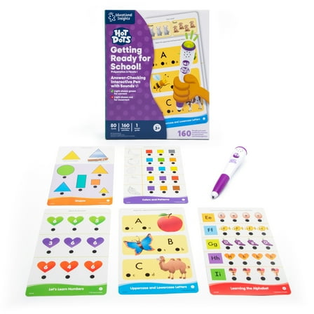 Educational Insights Hot Dots Getting Ready For School! Set, Interactive Toddler Workbooks, Ages 4 