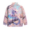 thumbnail image 5 of Uorisanigo Girls Oversized Sweatshirts Cherry Blossom Dragon Long Sleeve Half Zip Pullover Sweatshirt Lightweight Athletic Pullover Tops Half Zip Mock Neck Hoodies Jackets Trendy Clothes, 5 of 7