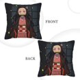 thumbnail image 3 of Funda de cojín de pana suave Demon Slayer, 18 x 18 pulgadas, funda de almohada decorativa para sofá, dormitorio, cama, silla y sala de estar, 3 of 8