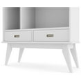 thumbnail image 4 of Simpli Home Draper Solid Hardood 64 " x 35 " Mid-Century Modern Bookcase and Storage Unit in White, 4 of 6