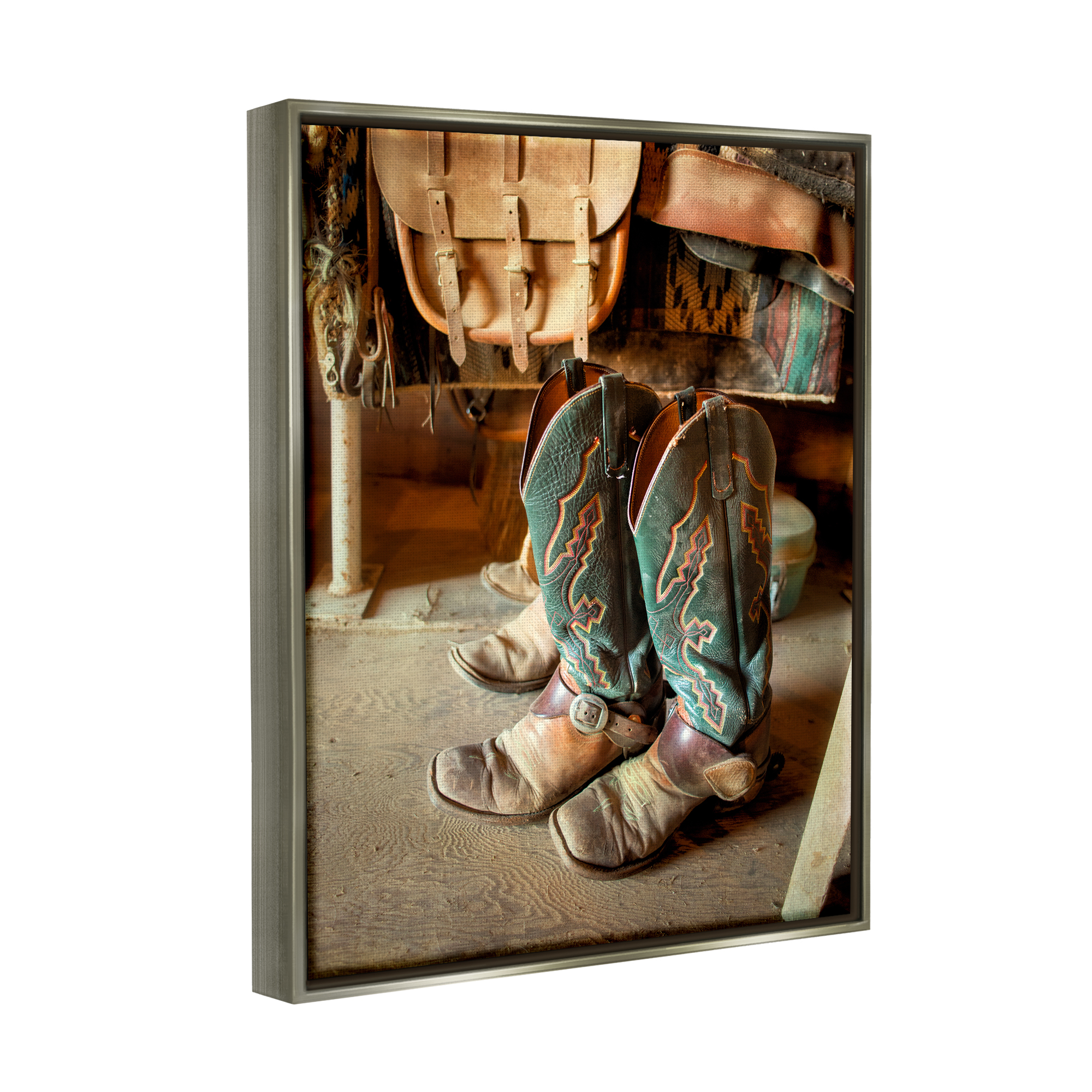 Stupell Industries Rustic Western Photography Beauty & Fashion Photography Gray Floater Framed Art Print Wall Art, 17 x 21