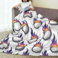 thumbnail image 6 of Salouo Golf balls Print Bed Blankets, Flannel Blanket Comfortable Air Conditioning Blanket Lightweight Blanket for Sofa Bed Travel & Couch-50"x40", 6 of 7