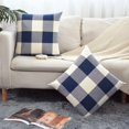 thumbnail image 7 of Set of 2 Buffalo Check Plaid Pillow Covers, Farmhouse Rustic Pillow Cases, Throw Pillow Covers Cushion Case for Home Decor Car Bed Sofa Couch (2 Pack Blue & White), 7 of 7