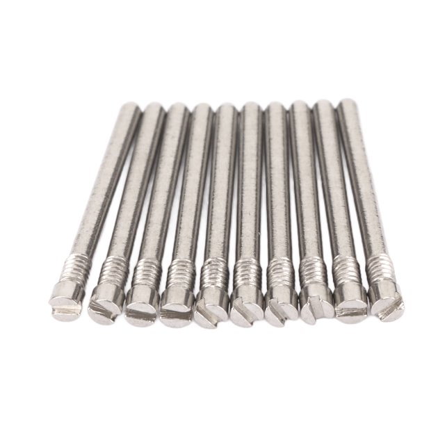 10 Uds correa de reloj tubo de tornillo acero preciso profesional ligero resistente al desgaste correa de reloj tornillo enlace Pin 0,49 X 0,04 pulgadas M0.05in