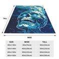 thumbnail image 3 of Zufioo Abstract Blue Skull Fleece Blanket Queen Size,Plush Bed Blanket,Ultra Soft Throw Blanket,Plush Fuzzy Cozy Blanket Perfect for Bed,Couch-40"x30", 3 of 7