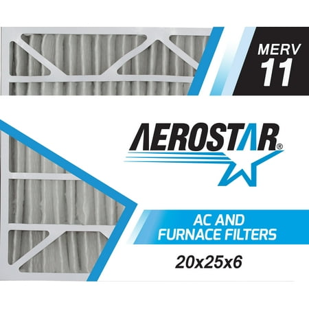 

Aerostar 20x25x6 MERV 11 Replacement Pleated Air Filter for Aprilaire Space-Gard 2200 2 Pack