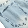 thumbnail image 6 of Quealent Men's Skinny Slim Fit Ripped Distressed Stretch Jeans Pants Slim Fit Jeans For Men (Light Blue,32), 6 of 6