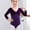 Purple, variant on CYRBOKO Girls Gymnastics Leotards, Stretchy Performance Training Long Sleeve Dancewear Clothes Red Size 10-12 T
