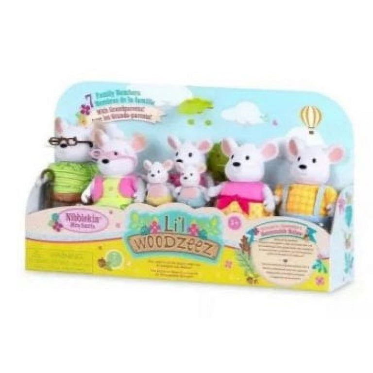 Lil Woodzeez Nibblekin Mouse Family, 7 Family Members with